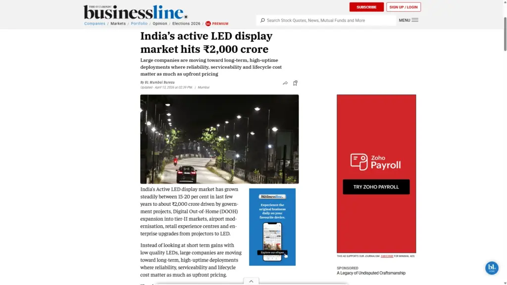 india led display market growth 2000cr