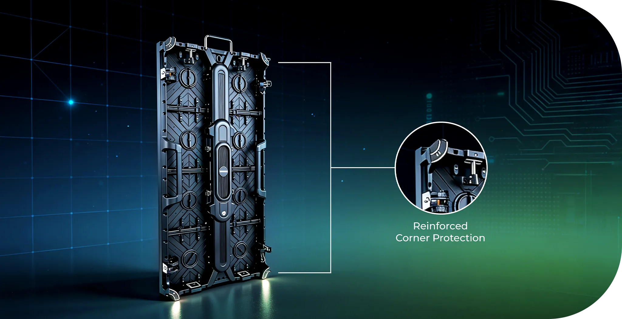 Corner Protection Radiospares LEDX AR Series – Rental LED Display | 2.9mm, 3.8mm & 3.91mm Pixel Pitch