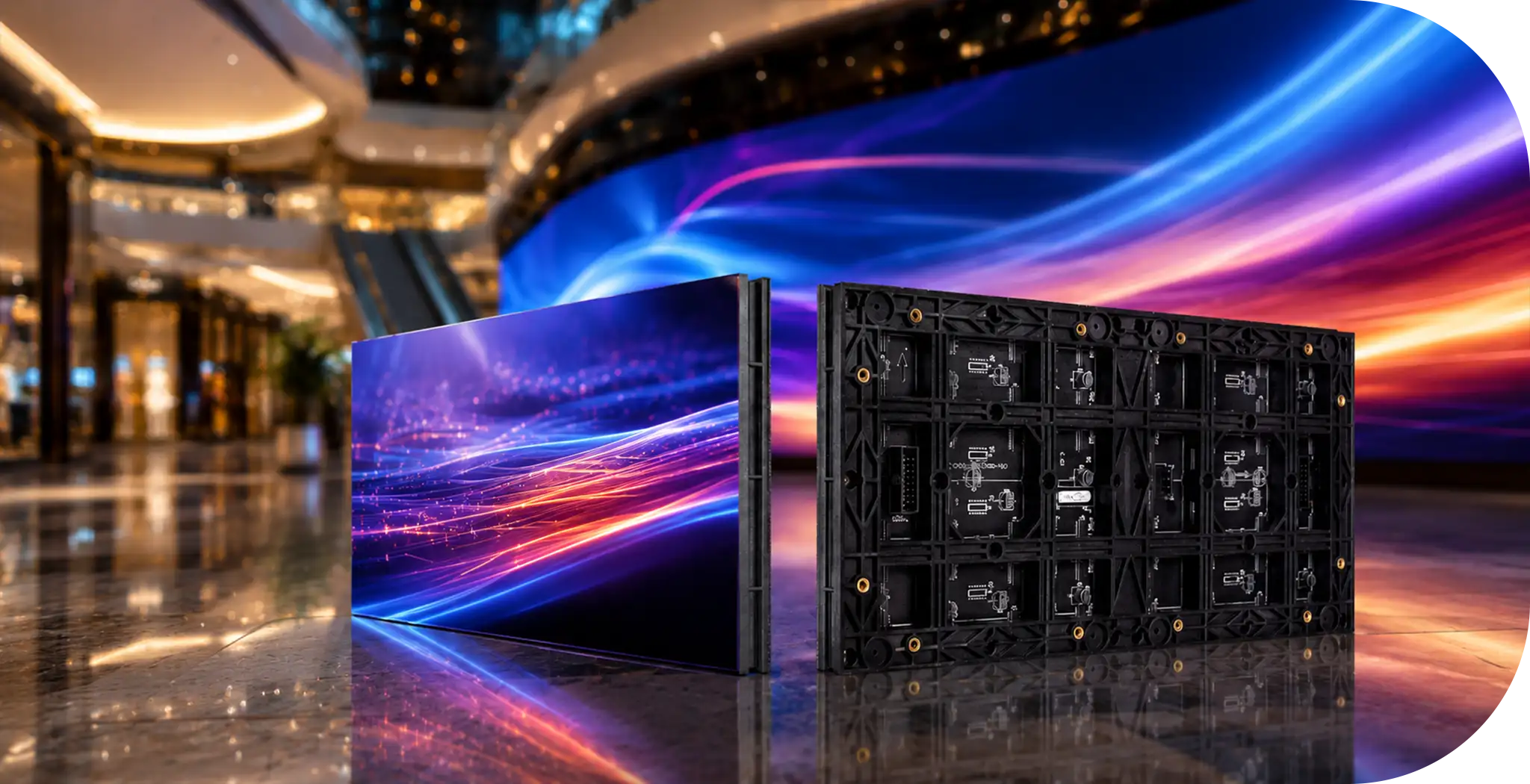 smooth visuals with 3840Hz refresh rate indoor module